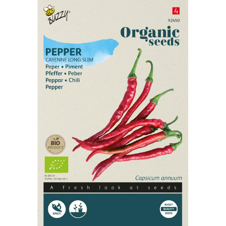 Bio-Chili Cayenne Long Slim Samen