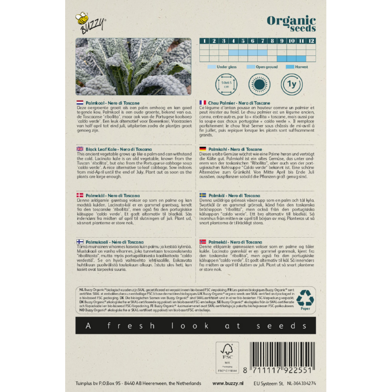 Organic Palmkool Nero di Toscana - Feggies