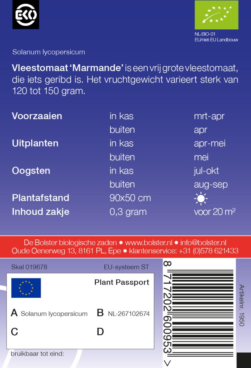 Vleestomaat 'Marmande' Biologisch - Feggies