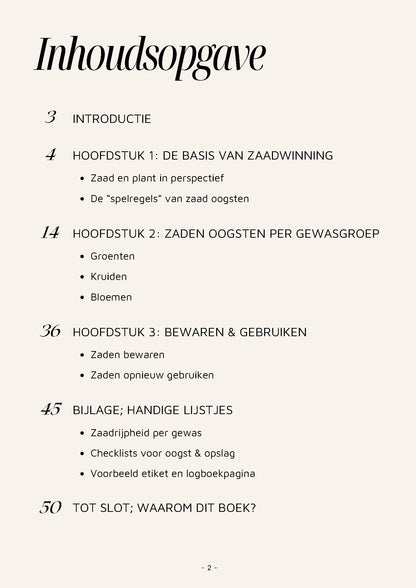 Feggies E-book - Zelf zaden oogsten