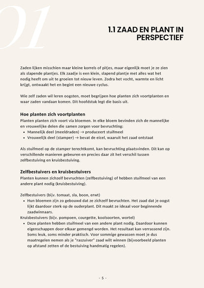 Feggies E-book - Zelf zaden oogsten