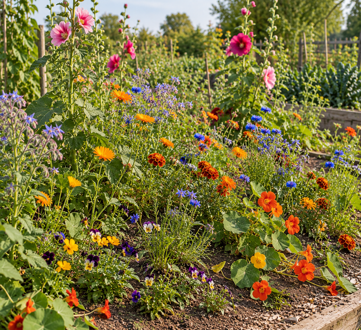 Essbare Blumenmischung – Bio-Blumensamen (bunte Mischung)