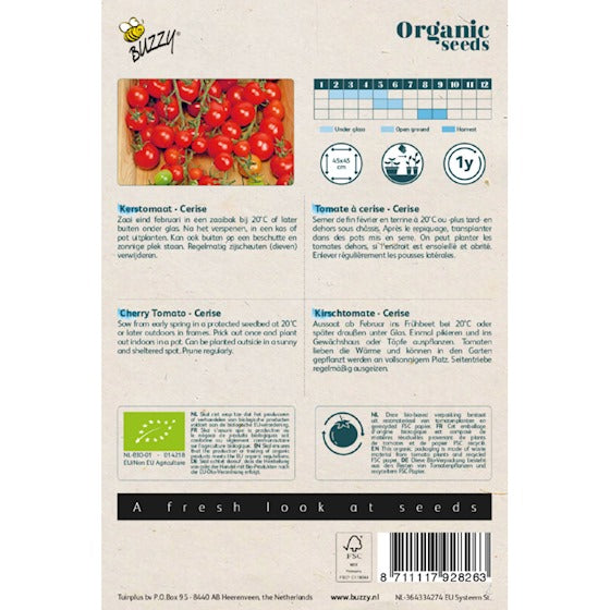Organic Kerstomaten Cerise zaden - Feggies