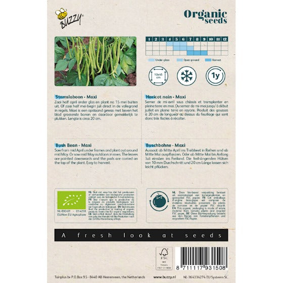 Organic Stamslabonen Maxi zaden - Feggies
